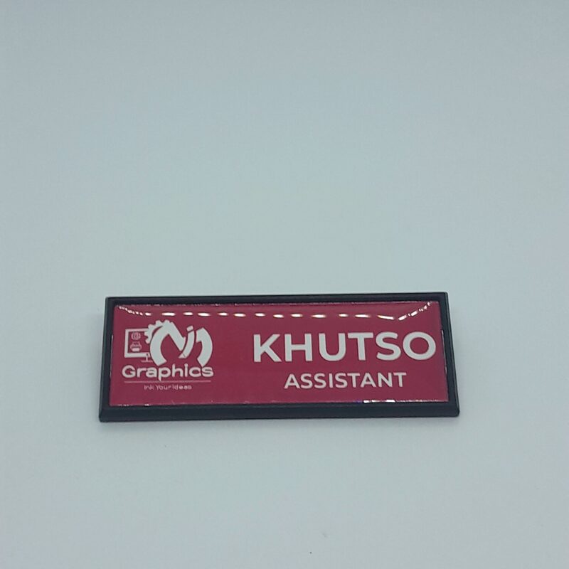 Personalized Name Tag with Clear Cover